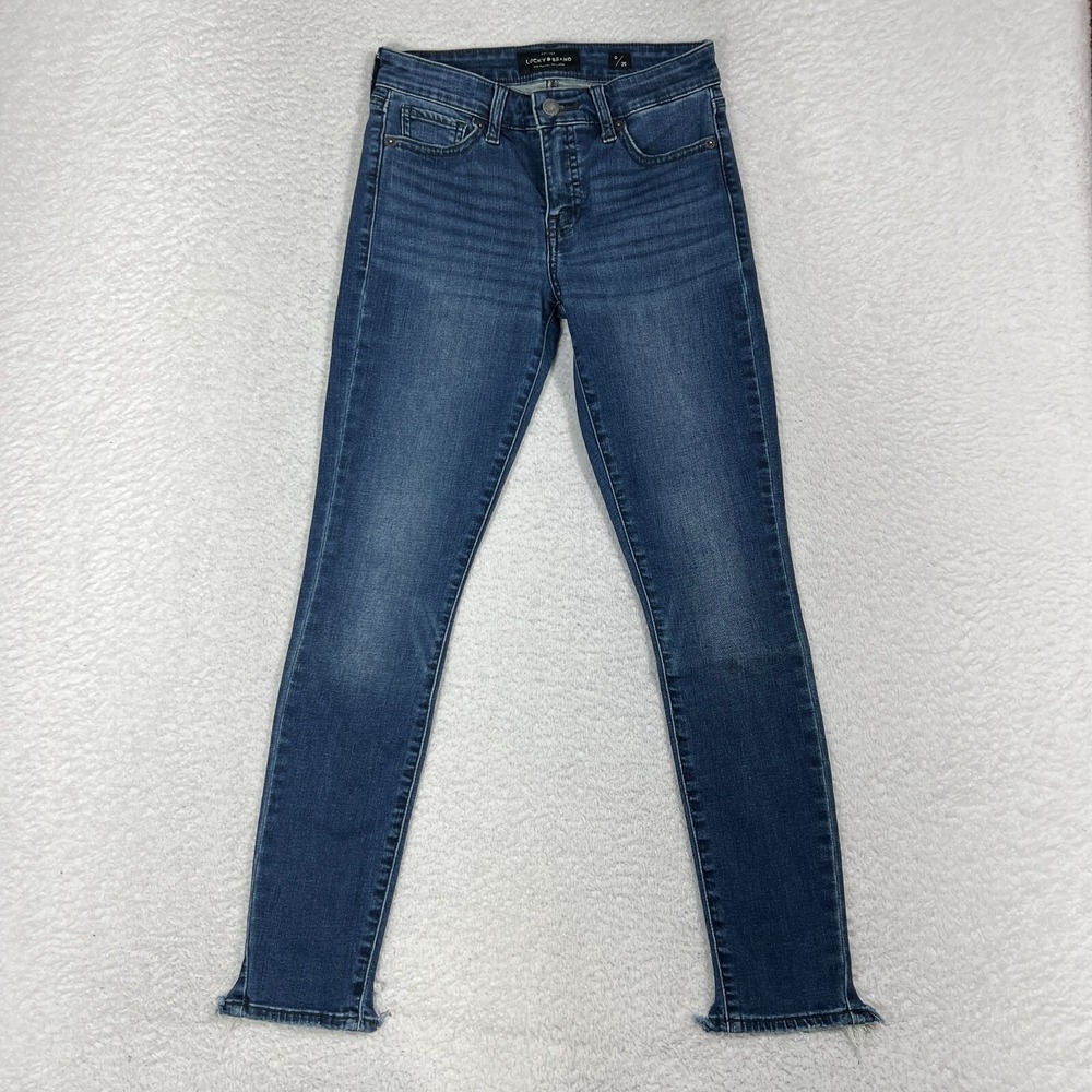Lucky Brand Ava Super Skinny Jeans Womens 0/25 (25x27) Blue Low Rise 7WP10351U8